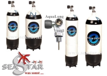 Flasche 10 Liter Z-Ventil Aqualung
