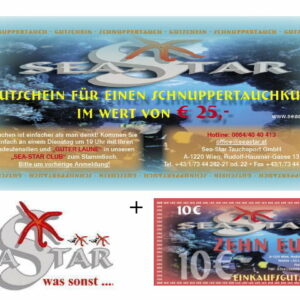 Gutschein € 10,- und Schnupperkurs Gutschein € 25,--0