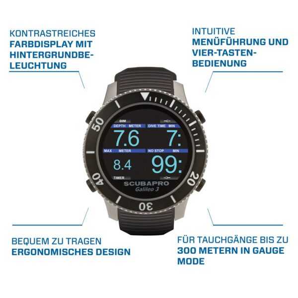 Scubapro Galileo 3 (G3) ohne Sender – Bild 2